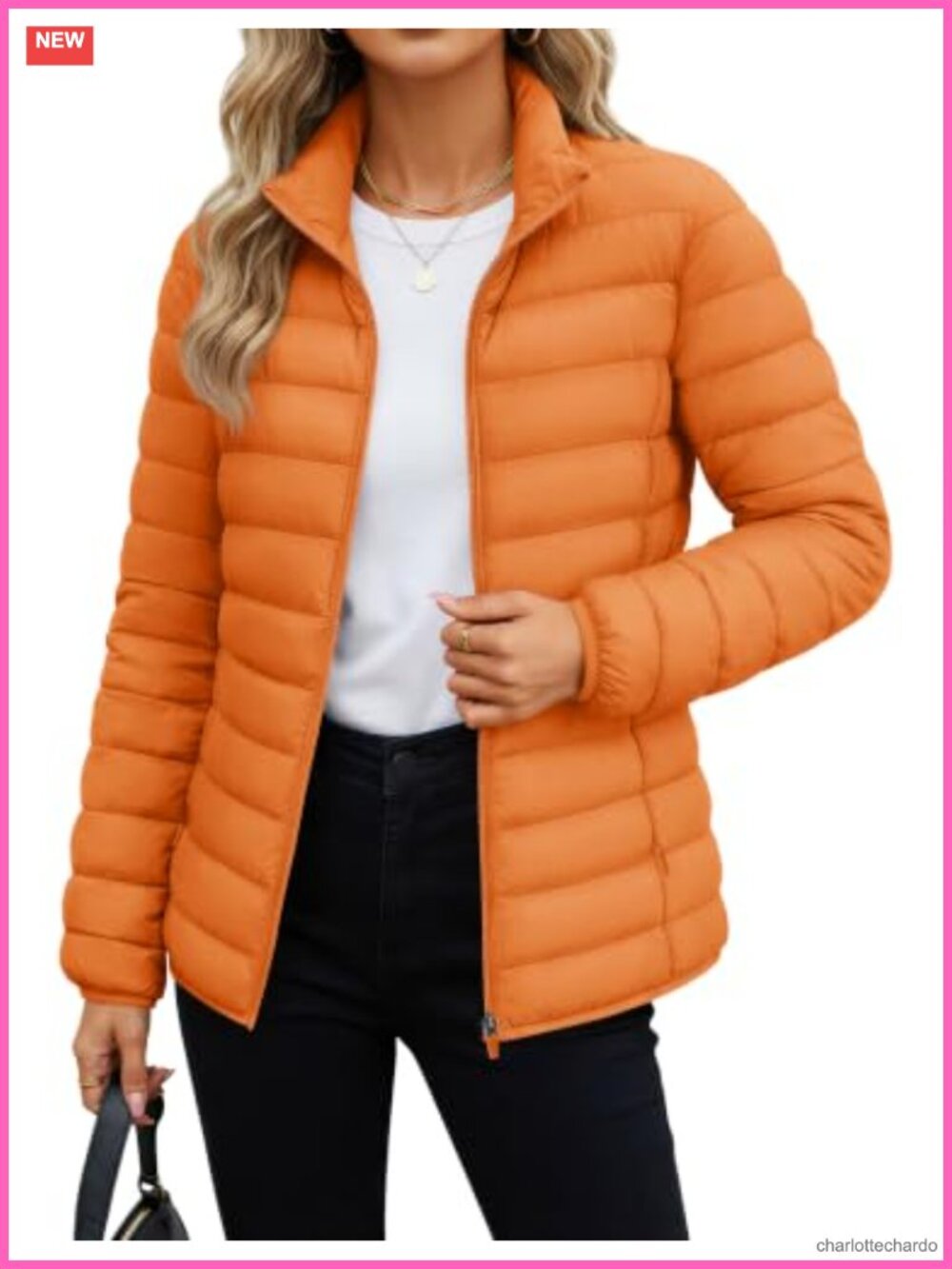 MAGCOMSEN Women's Puffer Jacket Lightweight Quilted Padded Coat